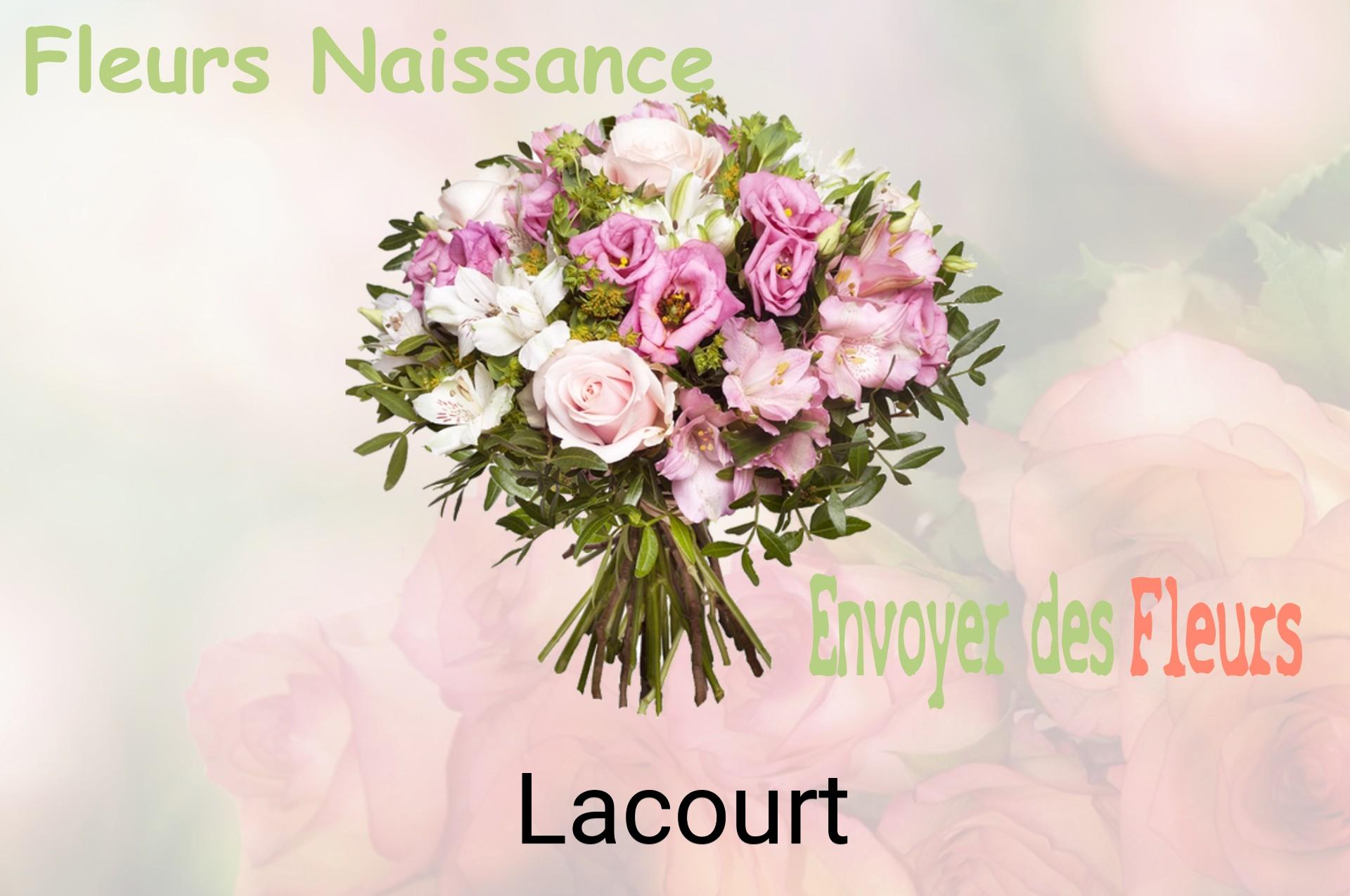 Bouquet de fleurs de naissance livré à Lacourt